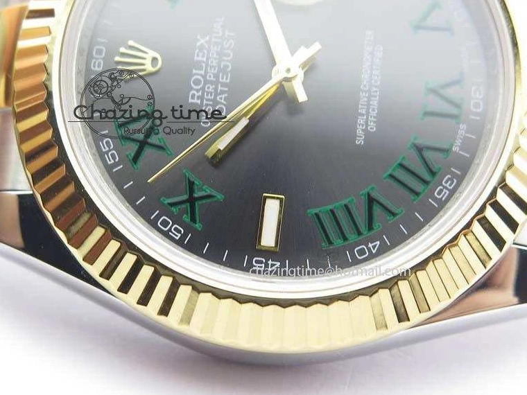 MiroTime 0415 Functional DateJust II 116333 SS YG 41mm EW Best Edition Gray Dial Roman Markers On SS Bracelet A 3823